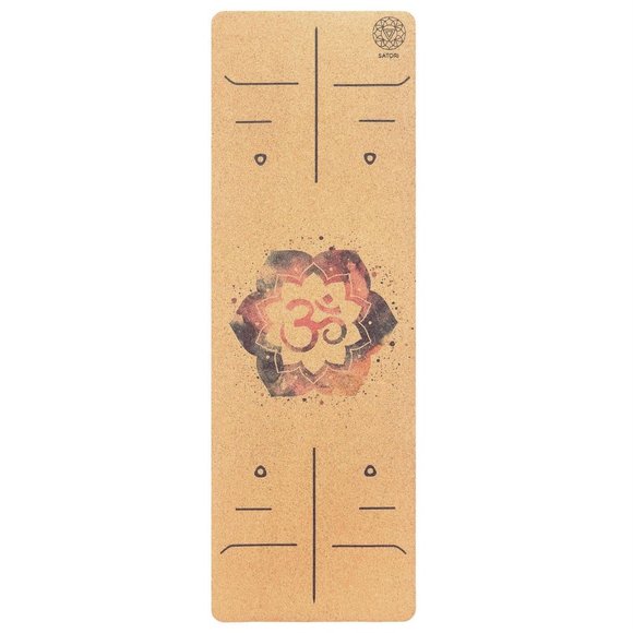 Satori 100% All Natural Sustainable OM Instruction Cork Yoga Mat - Picture 1 of 6